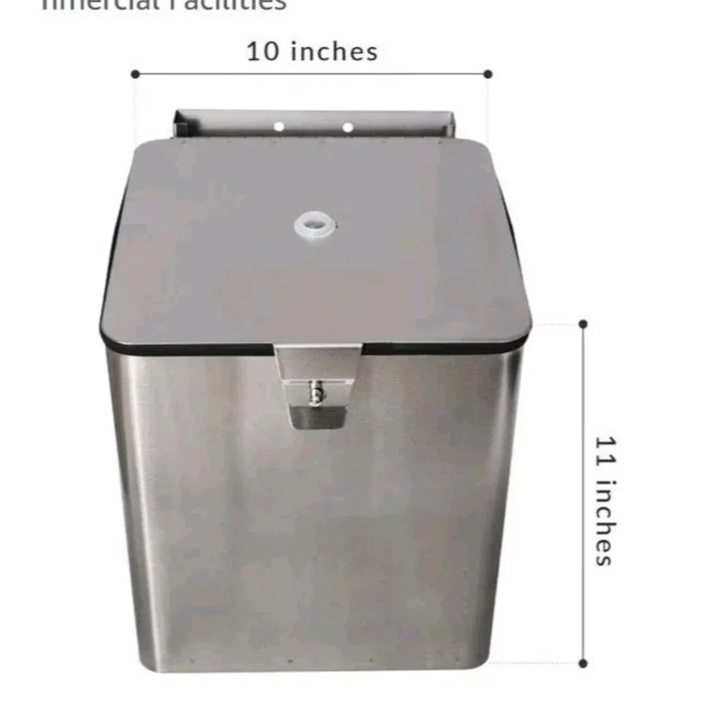 Stainless Steel Wall Mount Wipe Dispenser fit White Refill Rolls- Commercial